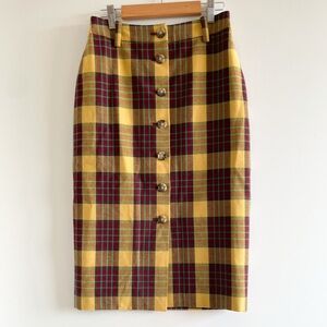 Wilfred Blaid Button Down Skirt